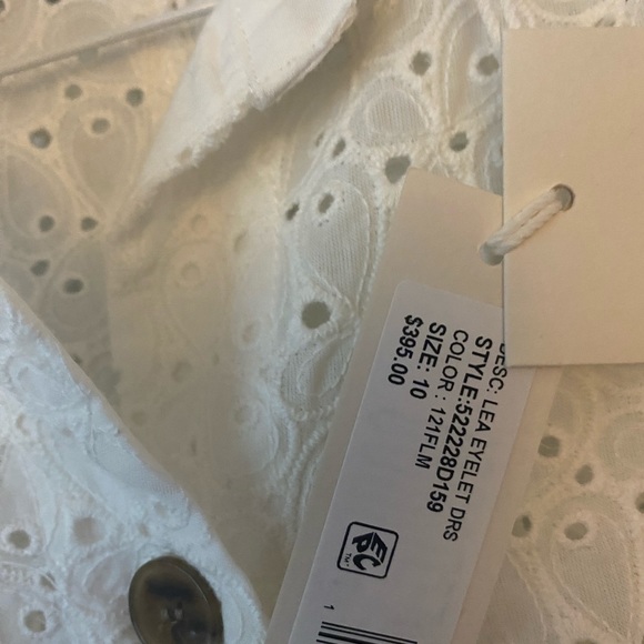 Rebecca Taylor White Eyelet Dress Size 10 - Picture 10 of 12